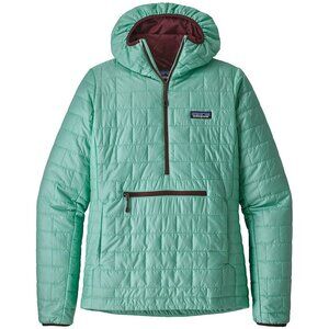 PATAGONIA WOMEN'S NANO PUFF BIVY QUILTED  PULLOVER JACKET  KANGAROO POCKET XS